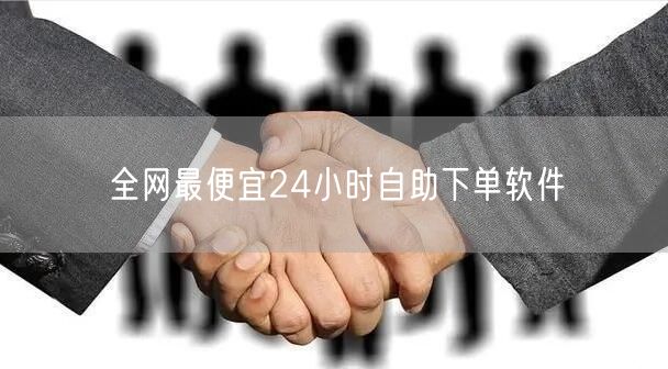 全网最便宜24小时自助下单软件