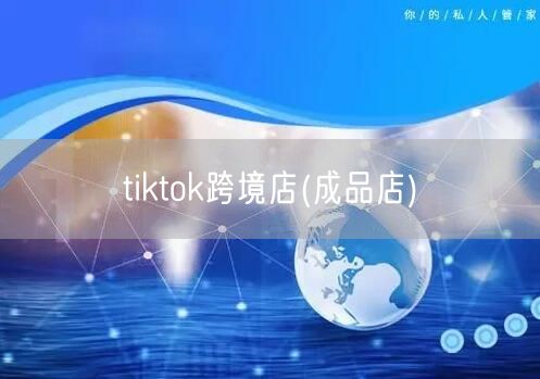 tiktok跨境店(成品店)